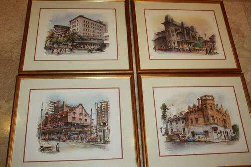 MAGNIFICENT, EXPENSIVE LIMITED EDITION SIGNED PHILIP BAWCOMBE "OLD JHB" LITHOGRAPH PRINTS! bid/ea