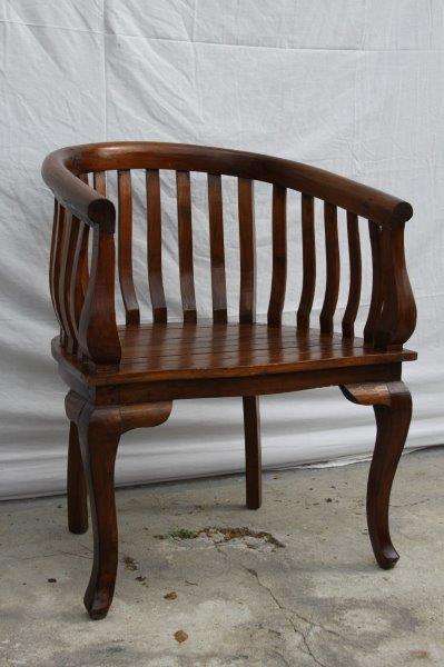 AN INCREDIBLE SOLID TEAK BALI CAPTAINS CHAIR WITH LOADS OF CHARM, IN GREAT CONDITION!