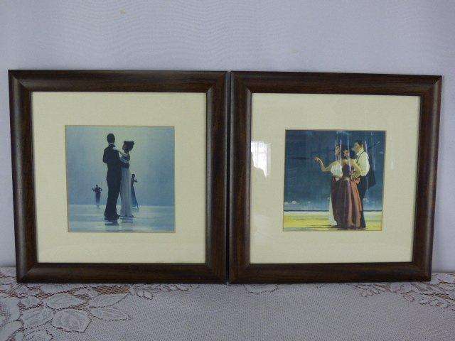 TWO GORGEOUS FRAMED PRINTS BY RENOWNED SCOTTISH ARTIST JACK VETTRIANO. STUNNING!!!