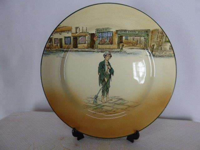 A FABULOUS ROYAL DOULTON DISPLAY PLATE OF "POOR JO" FROM CHARLES DICKENS, BLEAK HOUSE! WOW!!!