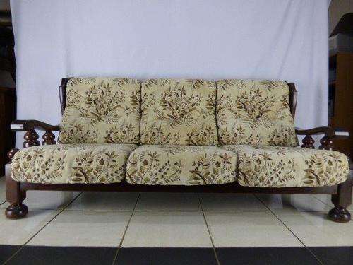 A GORGEOUS SOLID IMBUIA GRAFTON EVEREST 3 SEATER COUCH, PAINT/SHABBY CHIC FOR YOUR PATIO/PORCH!!