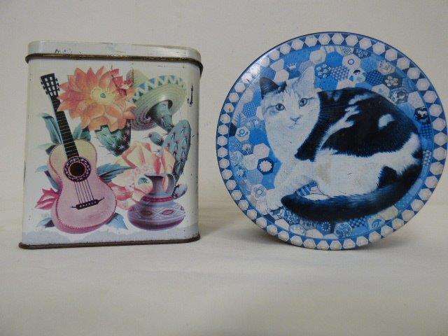 TWO LOVELY VINTAGE TINS FOR YOUR COLLECTION!! LOVELY ON DISPLAY IN YOUR KITCHEN!!