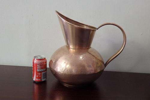 A MAGNIFICENT LARGE ORIGINAL "DE KLERK" SOLID COPPER JUG IN FABULOUS CONDITION