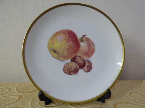 A GORGEOUS LARGE GERMAN MADE "THOMAS" PORCELAIN CAKE PLATTER WITH DELICATE GOLD TRIM