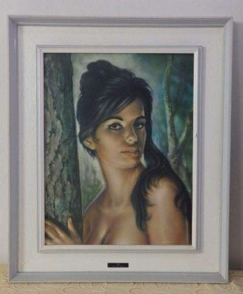 A SUPERB AND BEAUTIFULLY FRAMED PRINT BY J.H. LUNCH OF HIS 1964 "TINA" PAINTING