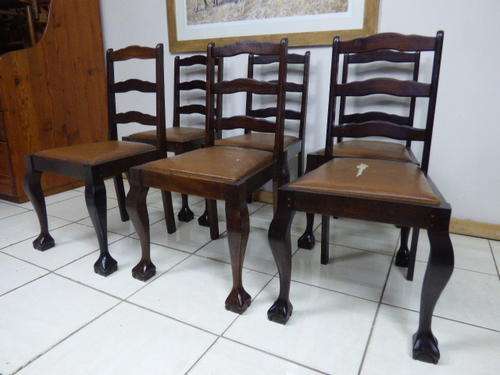 6 FABULOUS BALL AND CLAW CHAIRS, ADD YOUR OWN STYLE BY RE UPHOLSTERING. Bid/chair