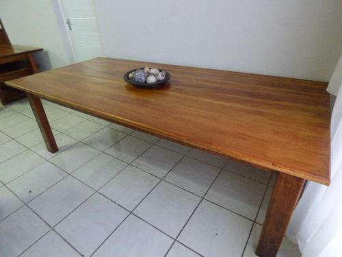 AN INCREDIBLE "EXTRA LONG" (2.5m) SOLID MARANTI 8 TO 10 SEATER DINING ROOM TABLE - A RARE FIND!!!!
