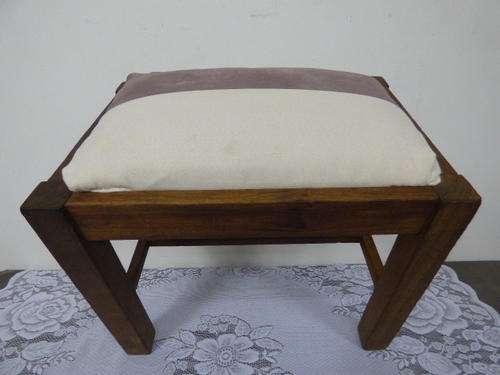 A FABULOUS WOODEN STOOL WITH A TWO TONE CUSHION, VERY COMFORTABLE AND STYLISH!!