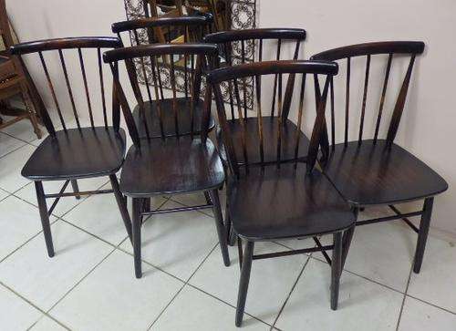 SIX AWESOME VINTAGE GLOBE CHAIRS WITH REMOVABLE UPHOLSTERED CUSHION bid/chair