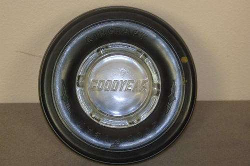 A FANTASTIC AND RARE VINTAGE "GOODYEAR AIRCRAFT" TYRE ASHTRAY IN AWESOME CONDITION