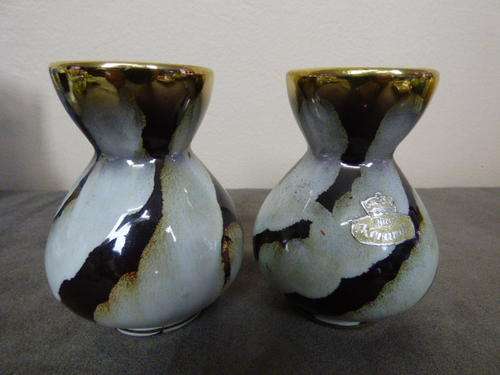 TWO LOVELY MATCHING GERMAN MADE POSY VASES. GORGEOUS ON THEIR OWN OR WITH FLOWERS!!