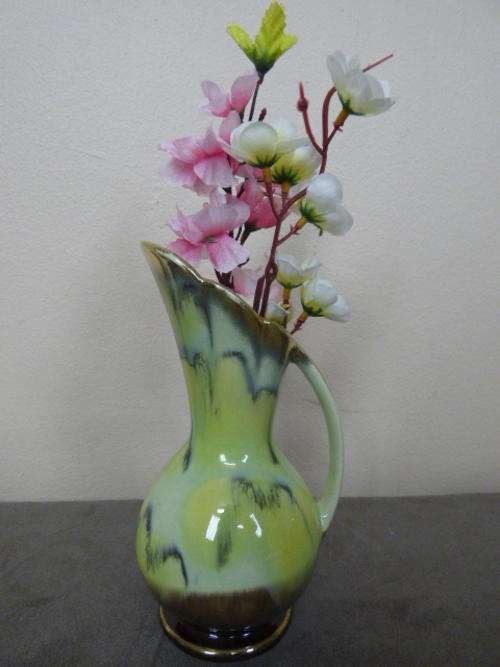 A FABULOUS GERMAN MADE PITCHER. BEAUTIFUL PASTEL SHADES!! LOVELY AS AN ORNAMENT OR FOR USE!!