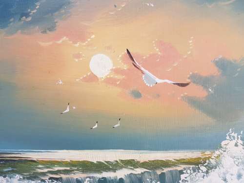 A lovely S Andrews painting of a Seascape