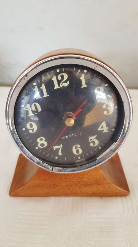 A vintage Record and Westclox clock for restoration