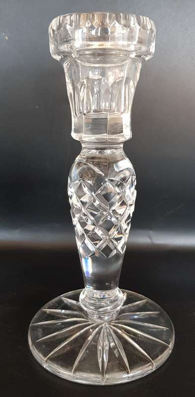 A beautiful pair of single Crystal candle holders