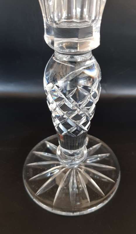A beautiful pair of single Crystal candle holders