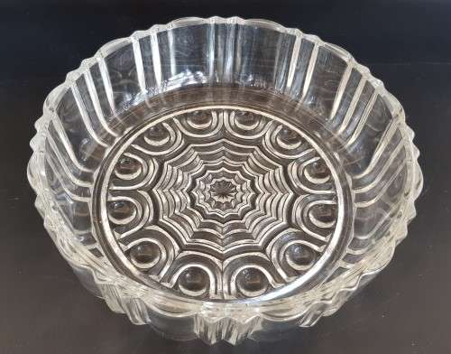 A stunning lidded glass sweets bowl