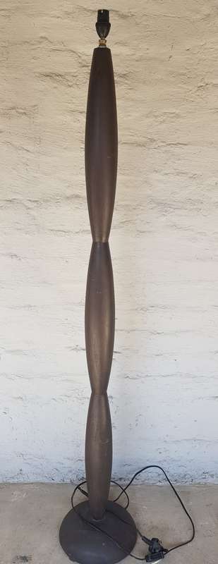A lovely vintage wood floor standing lamp