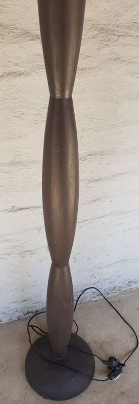 A lovely vintage wood floor standing lamp