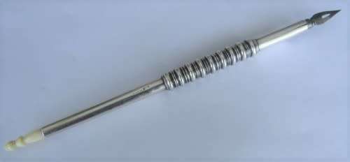 An incredible antique 1798 Allen Dominy hallmarked sterling silver dip pen. Very rare!