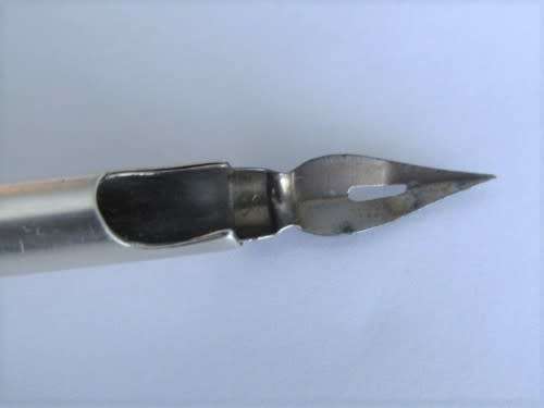An incredible antique 1798 Allen Dominy hallmarked sterling silver dip pen. Very rare!