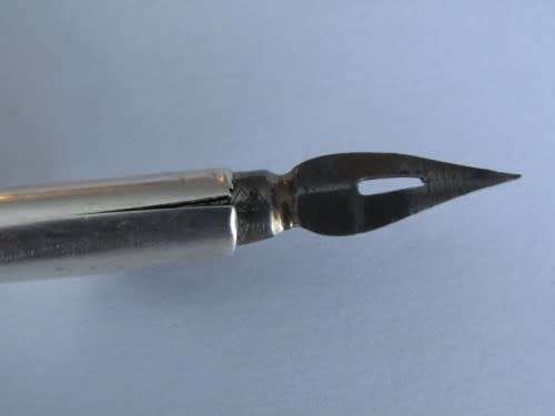 An incredible antique 1798 Allen Dominy hallmarked sterling silver dip pen. Very rare!