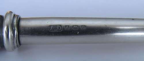 An incredible antique 1798 Allen Dominy hallmarked sterling silver dip pen. Very rare!
