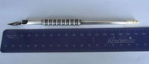 An incredible antique 1798 Allen Dominy hallmarked sterling silver dip pen. Very rare!
