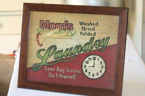 A STUNNING FRAMED PRINT "MOM'S LAUNDRY" - CHECK THE PICS, THIS IS NICE!