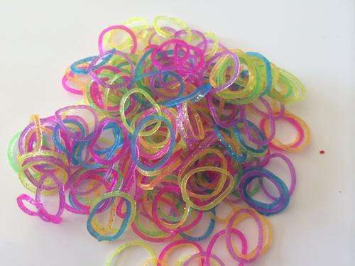 Rainbow loom bands - Mixed glitter (600 pcs)