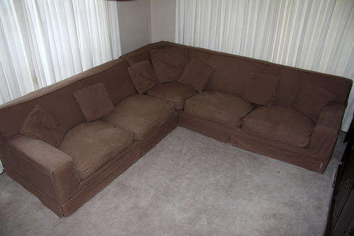 Coricraft slip cover corner unit couch set