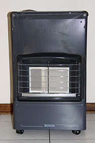 Bosch Gas heater with empty 9kg gas bottle