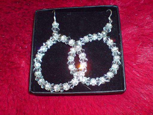Silver and Swarovsky Crystal Earrings - Lauren Michelle
