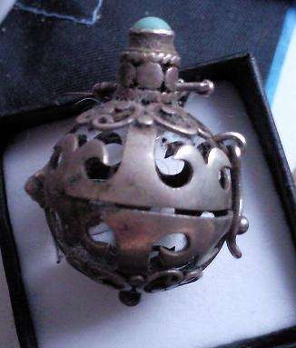 Elaborate Silver Ball Pendent