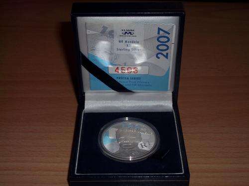 3 Mandela coins - Proof Laureate R1 Silver - R5 Birthday Coin MS67  - Mandela 2000 MS63
