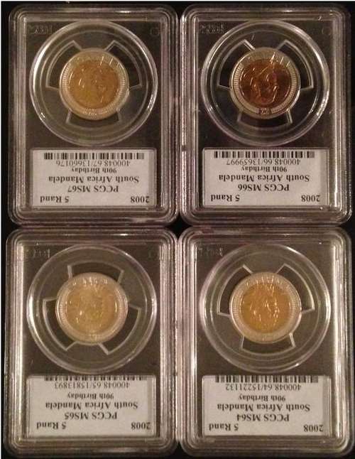 MS64+MS65+MS66+MS67 2008 R5 90th Birthday PCGS