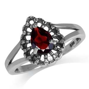 HOT 0.87CT NATURAL GARNET RING IN 925 SILVER