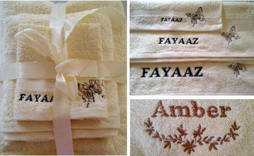 Personalised Embroidered Glodina Towel Gift Sets