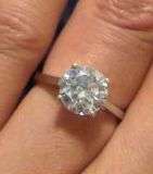 Outstanding- Simulated Diamond Solitaire Engagement Ring