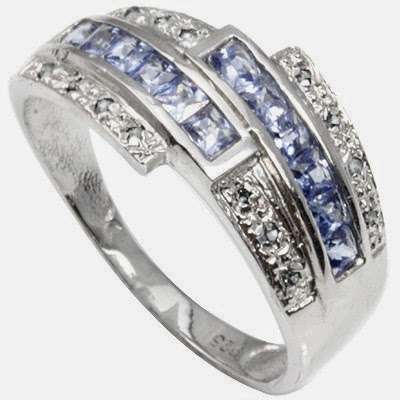 BEAUTIFUL GENUINE 0.40ct TANZANITE CROSSOVER RING
