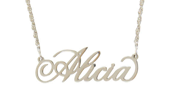 Sterling Silver Personalized Nameplate Necklace