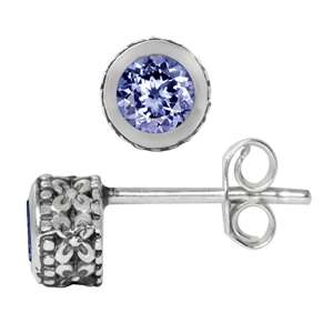 Genuine 0.40ct Tanzanite Filigree Studs