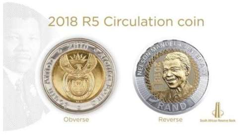 ***Sealed Bags (20 in a bag) 2018 Mandela 100th Birthday Commemorative R5 Coins Uncirculated***