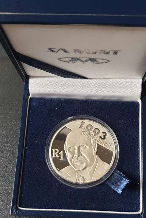 ***Republic of SA:Proof Protea SilverR1:FW de Klerk 2007 With Signature.***