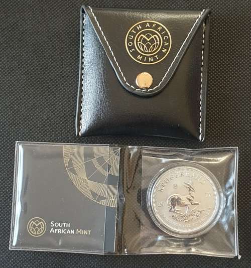 ***2 x 2017 Silver 1 Ounce Kruger Rands 50th Anniversary Uncirculated with COA in leather pouch***