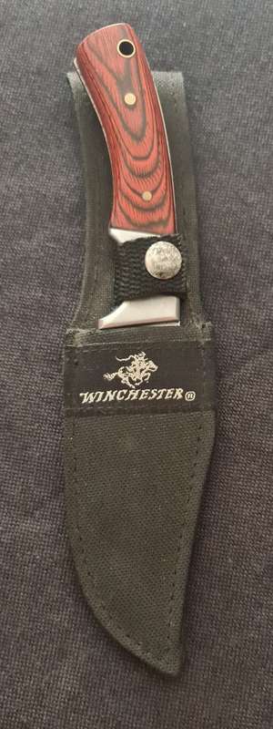 ***Winchester Small Wood Handle Fixed Blade Knife***