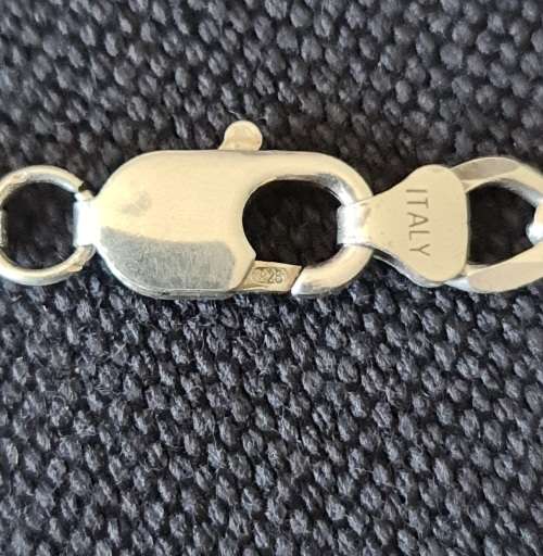 ***925 STERLING SILVER NECKLACE - LENGTH 60CM, WIDTH 8MM, WEIGHT 24 GRAMS***