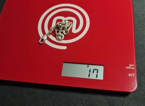 ***STERLING SILVER FIGARO 10MM BRACELET 17 GRAMS ***