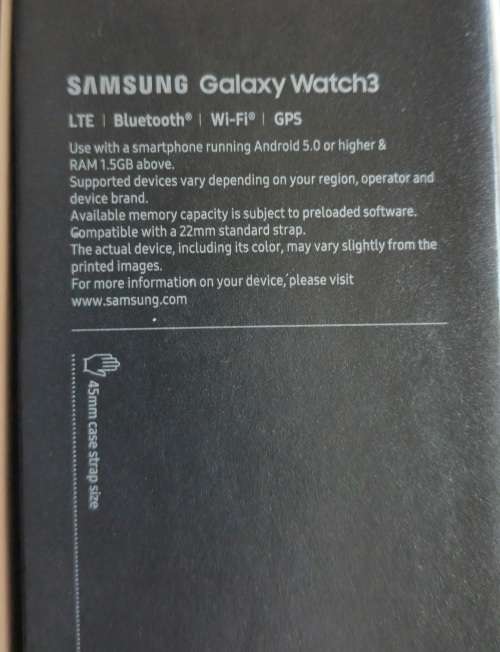 Samsung galaxy watch3 45mm lte and bluetooth.