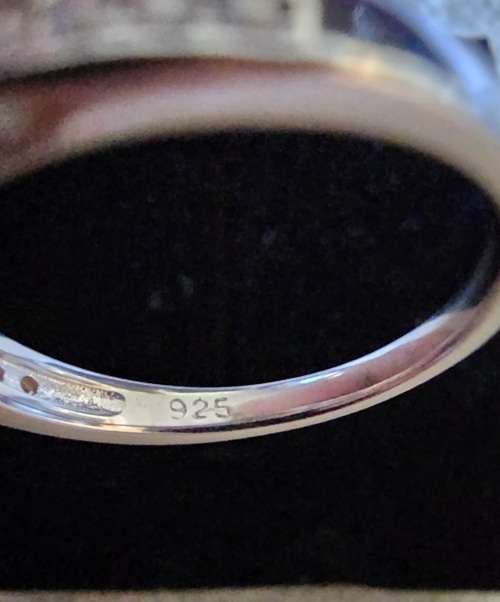 ***ETERNITY SOLITAIRE ELEGANT CZ 925 STERLING SILVER ENGAGEMENT RING***